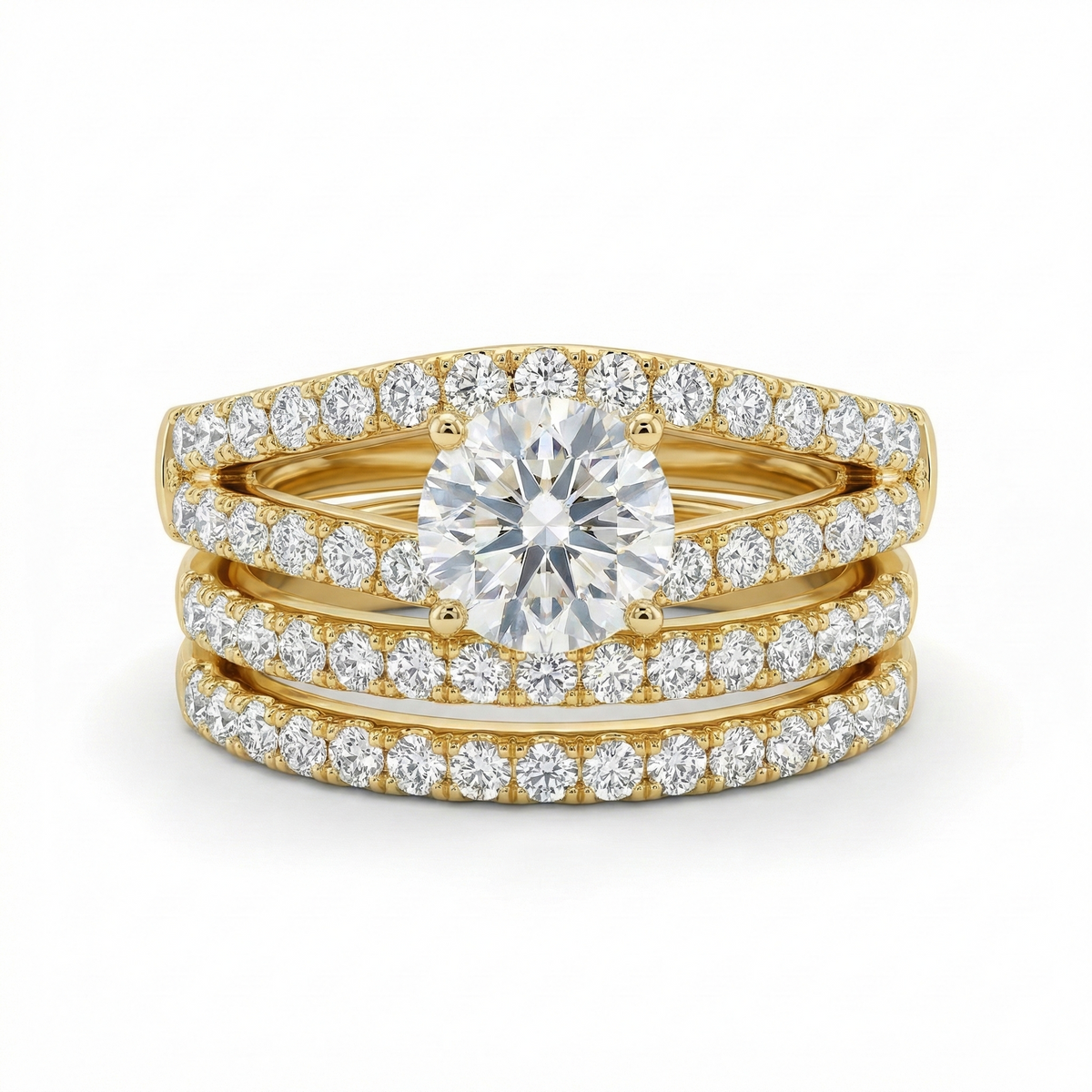 Eternal Radiance Ring Set - Gold