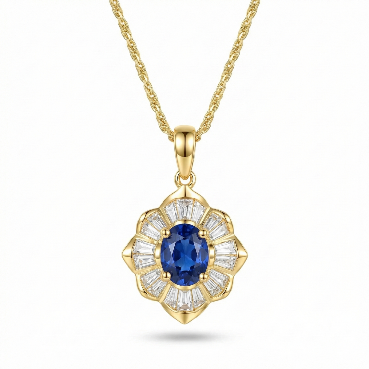 Kavella Noctazure Gold Necklace