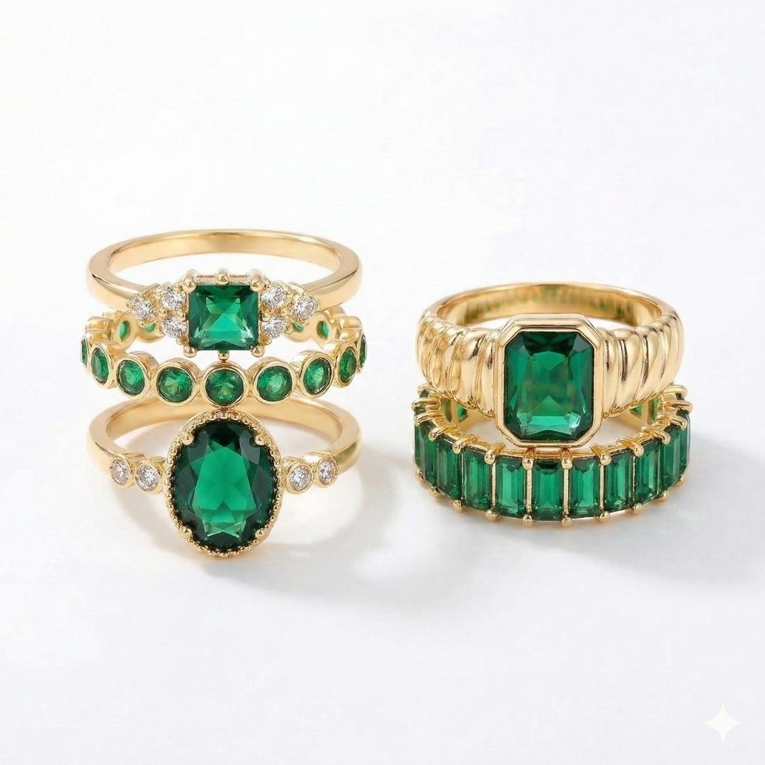 Willow Ring Set | Gold