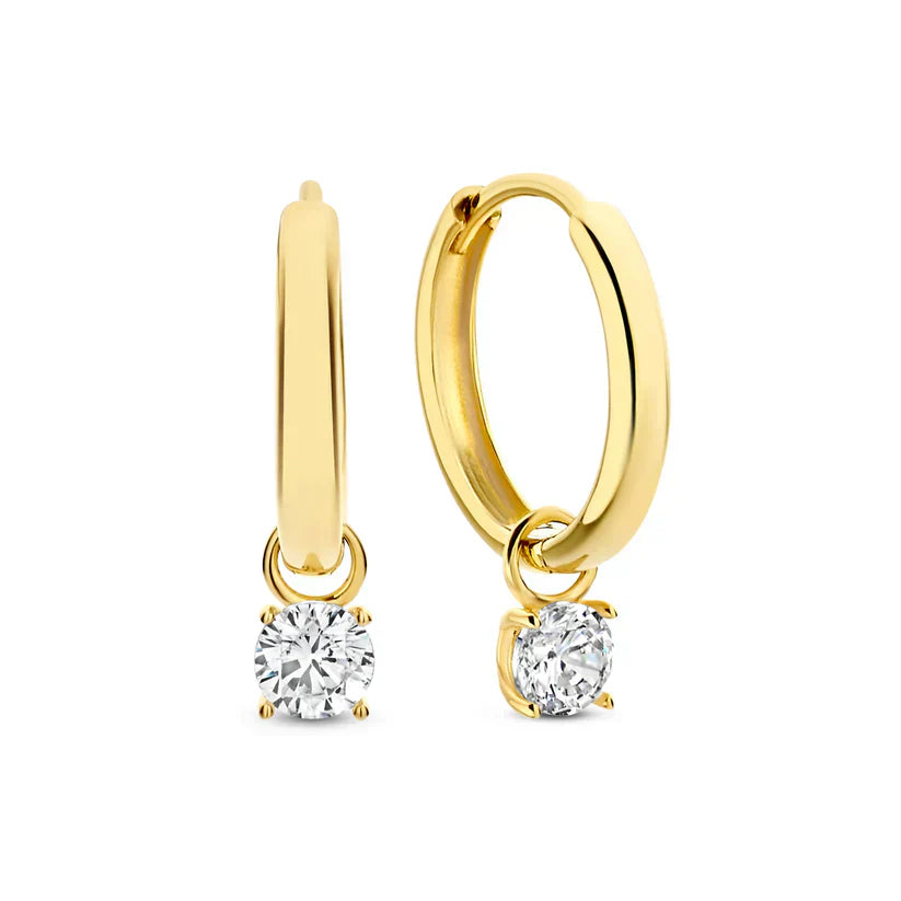 Larmes de Lune Stone Earrings Set - White Gold