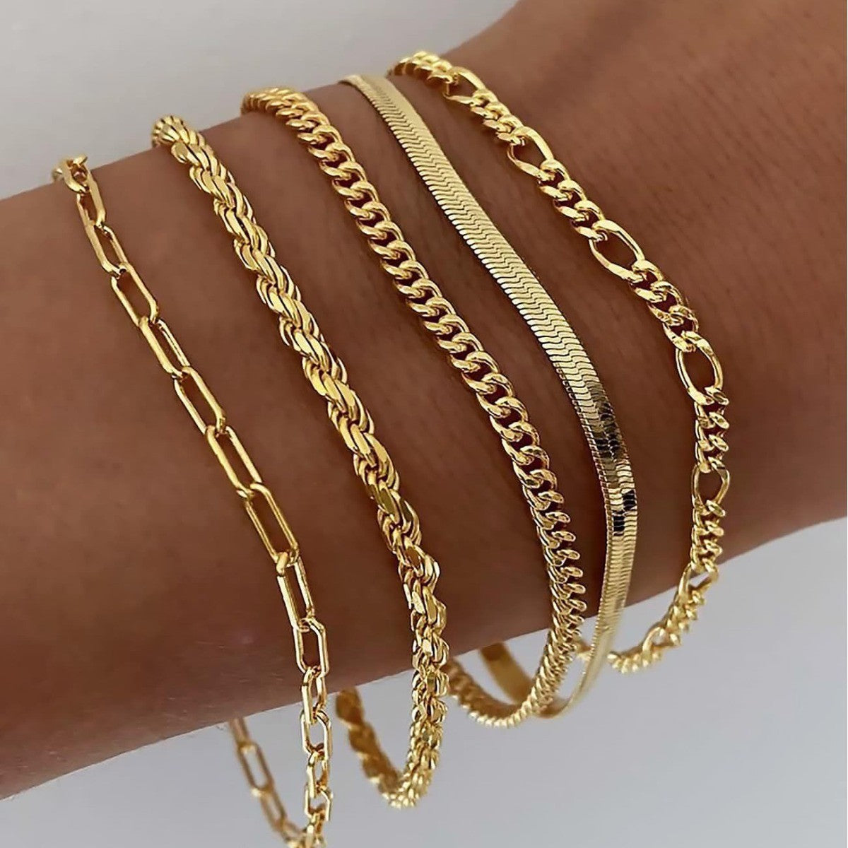 Sofia Bracelet Set | White Gold