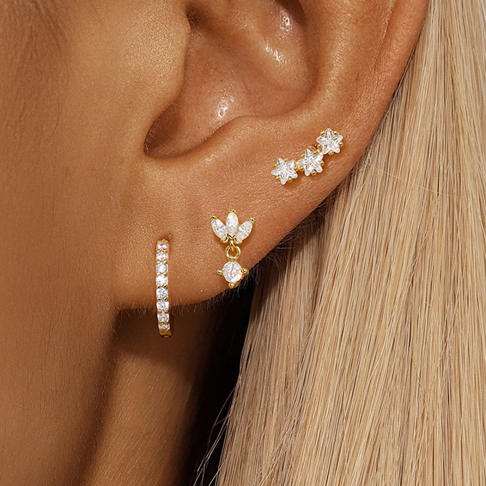 Trio Mila Essentials Earrings | Gold