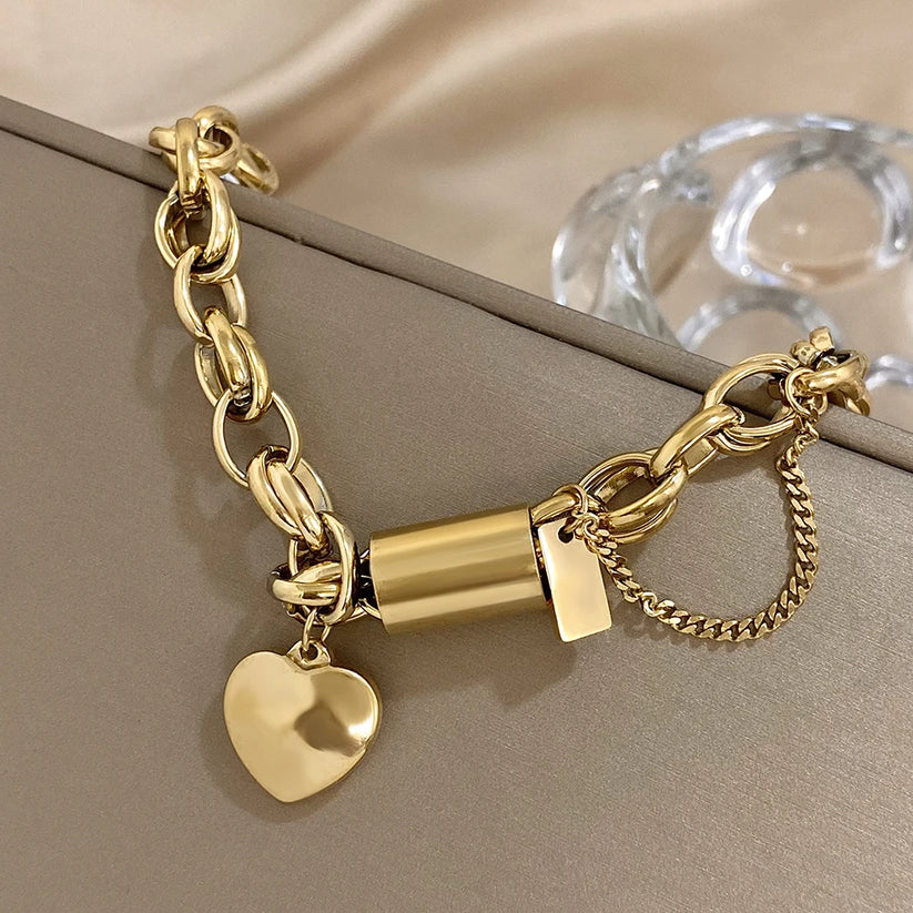 Heartened Chunky Bracelet - Silver