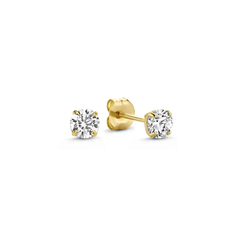 Dara Brillane Stone Earrings Set - Gold