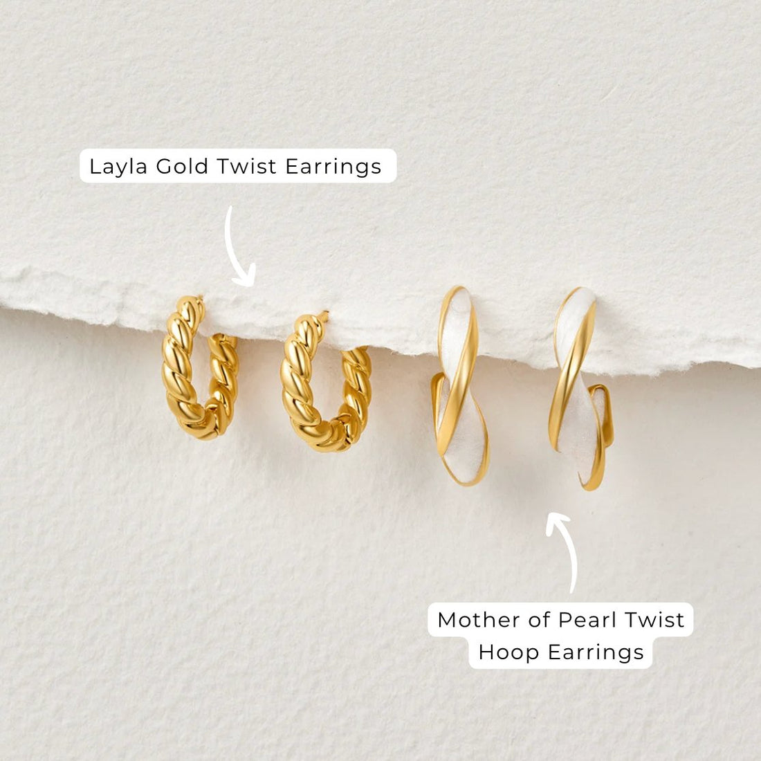 Luna Twist Earrings - Gold