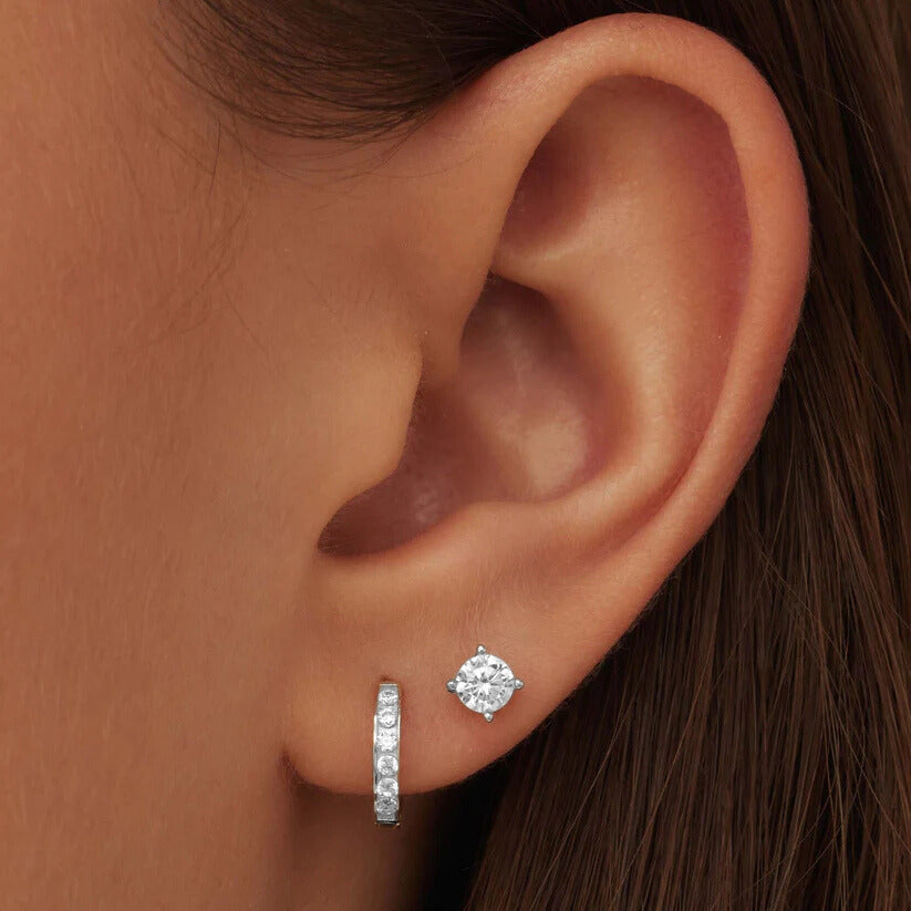 Savannah Earrings Set | White Gold