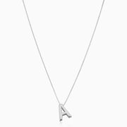 Love letter initial necklace - White Gold