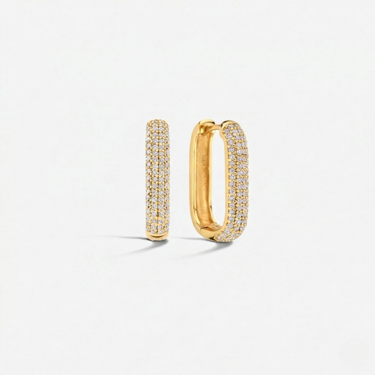 Small Gigi Sparkling Hoops | Gold