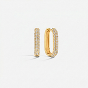 Small Gigi Sparkling Hoops | Gold