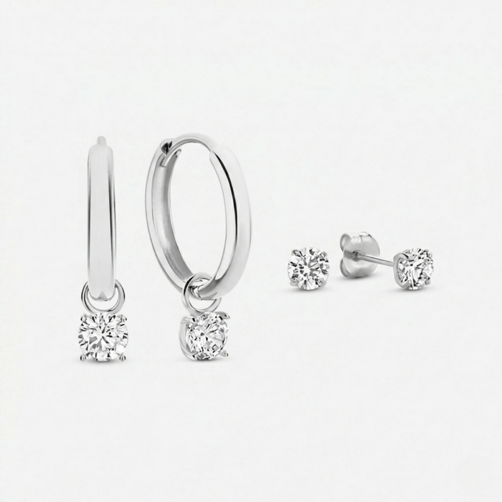 Luna Earrings Set | Gold