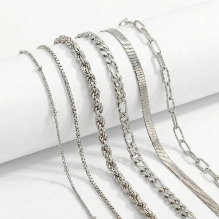 Isabella Bracelet Set | White Gold