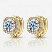 Nadine square earrings | White Gold