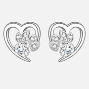 Sparkling Paw Heart Earrings