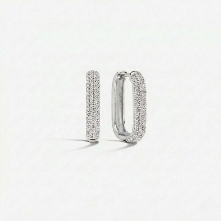 Small Gigi Sparkling Hoops | Gold