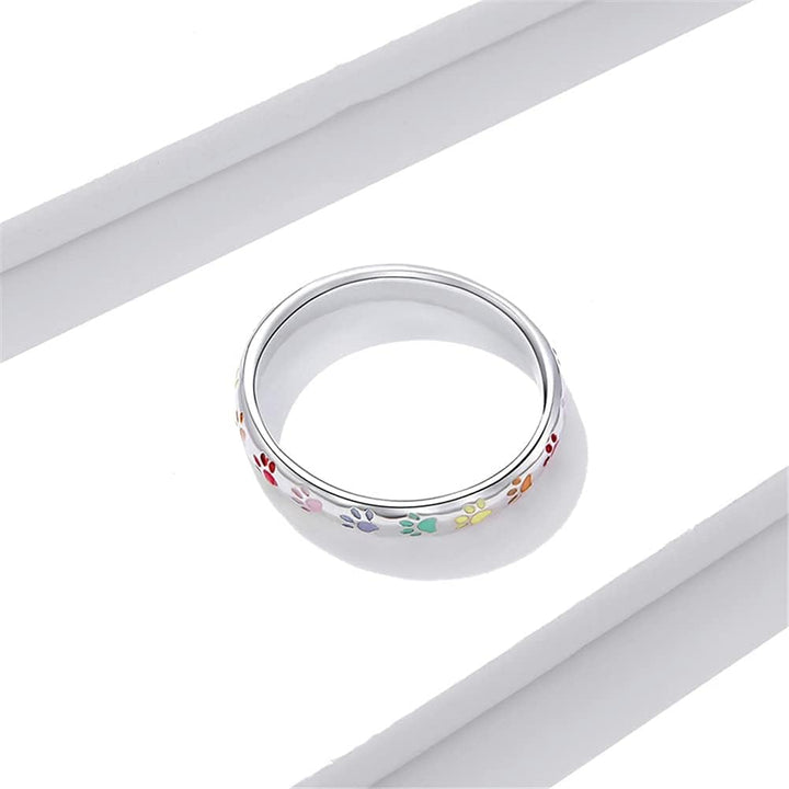 Elegant Paw Print Ring