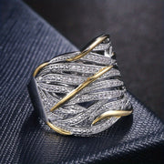 Elegant Multi-Layered Turned Ring