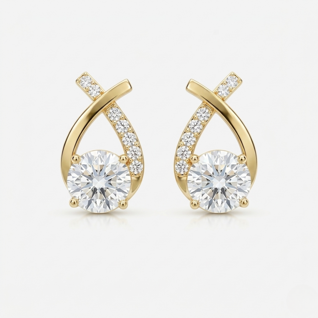 Arielle Earrings | White gold