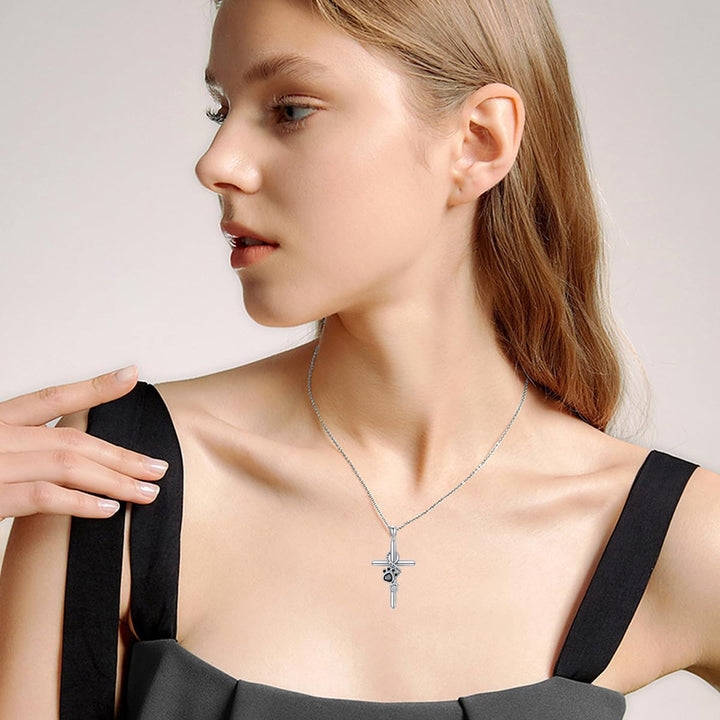 Faithful Paw Cross Necklace