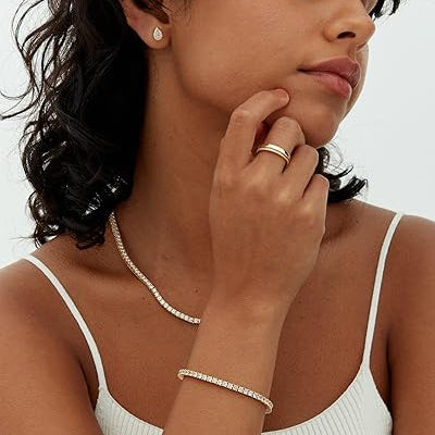 Moissanite Tennis bracelet - Gold