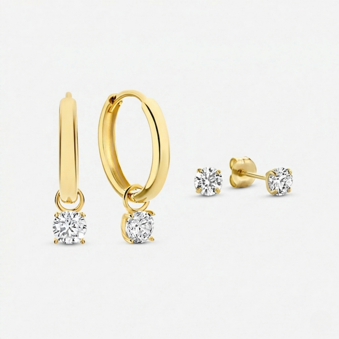 Luna Earrings Set | Gold