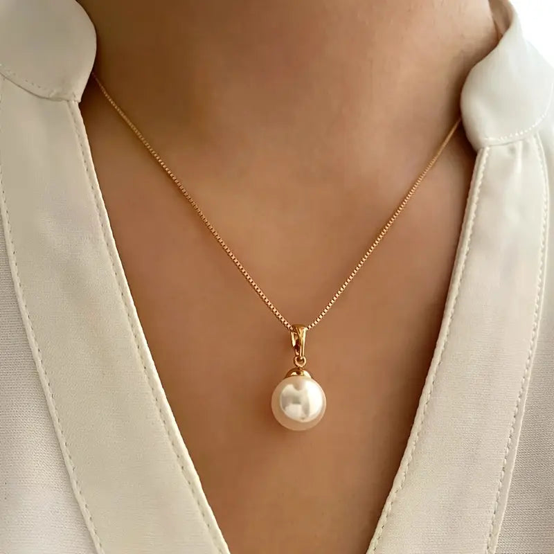 Golden Grace Pearl Jewellery Set | Gold