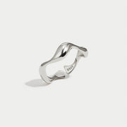 Wave Adjustable Ring - Silver