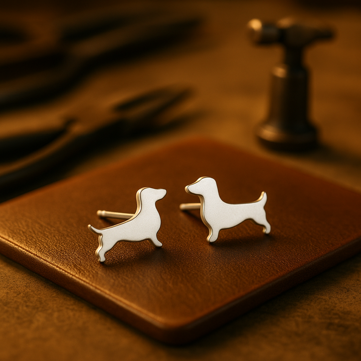 Cute Dachshund Stud Earrings