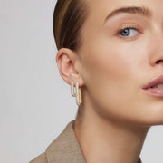 Small Gigi Sparkling Hoops | Gold