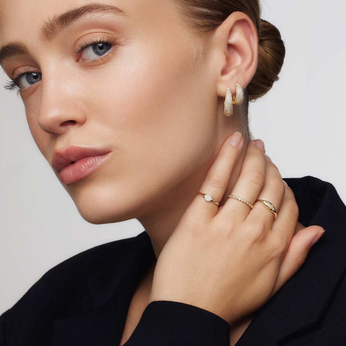 Diamond Dome Ring | Gold