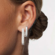 Gigi Sparkling Hoops | White Gold