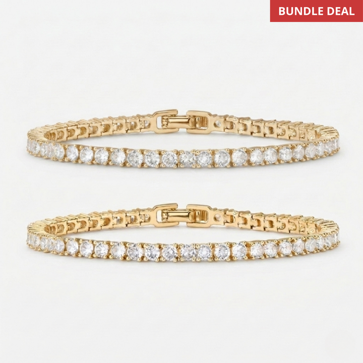 Tiffany Tennis Bracelet Set | Gold