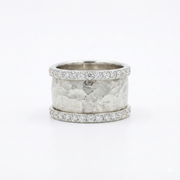 Vintage Silvered Zirconia Ring