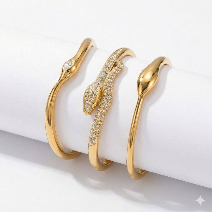 Cassian Veyne Bracelet Set | Gold