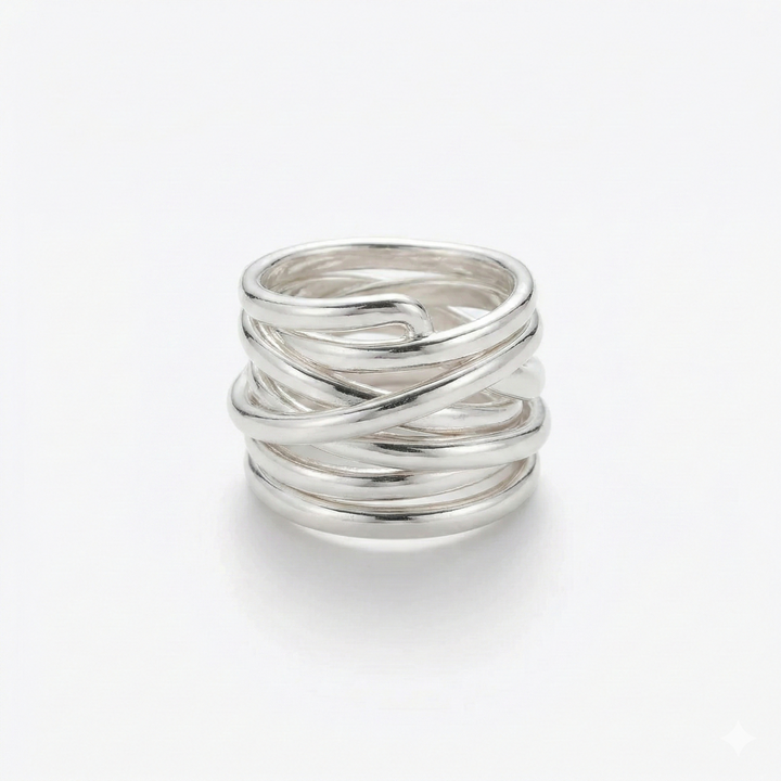 Bliss - Vintage Thick Layer Silver Ring