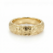 Antique Gold Flower Ring - Gold