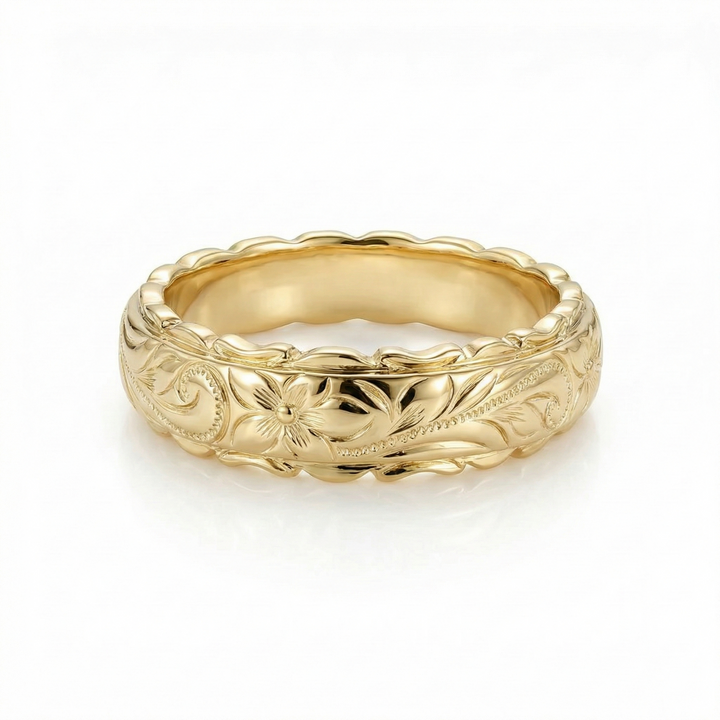 Antique Gold Flower Ring | Gold