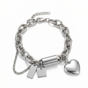 Heartened Chunky Bracelet - Silver