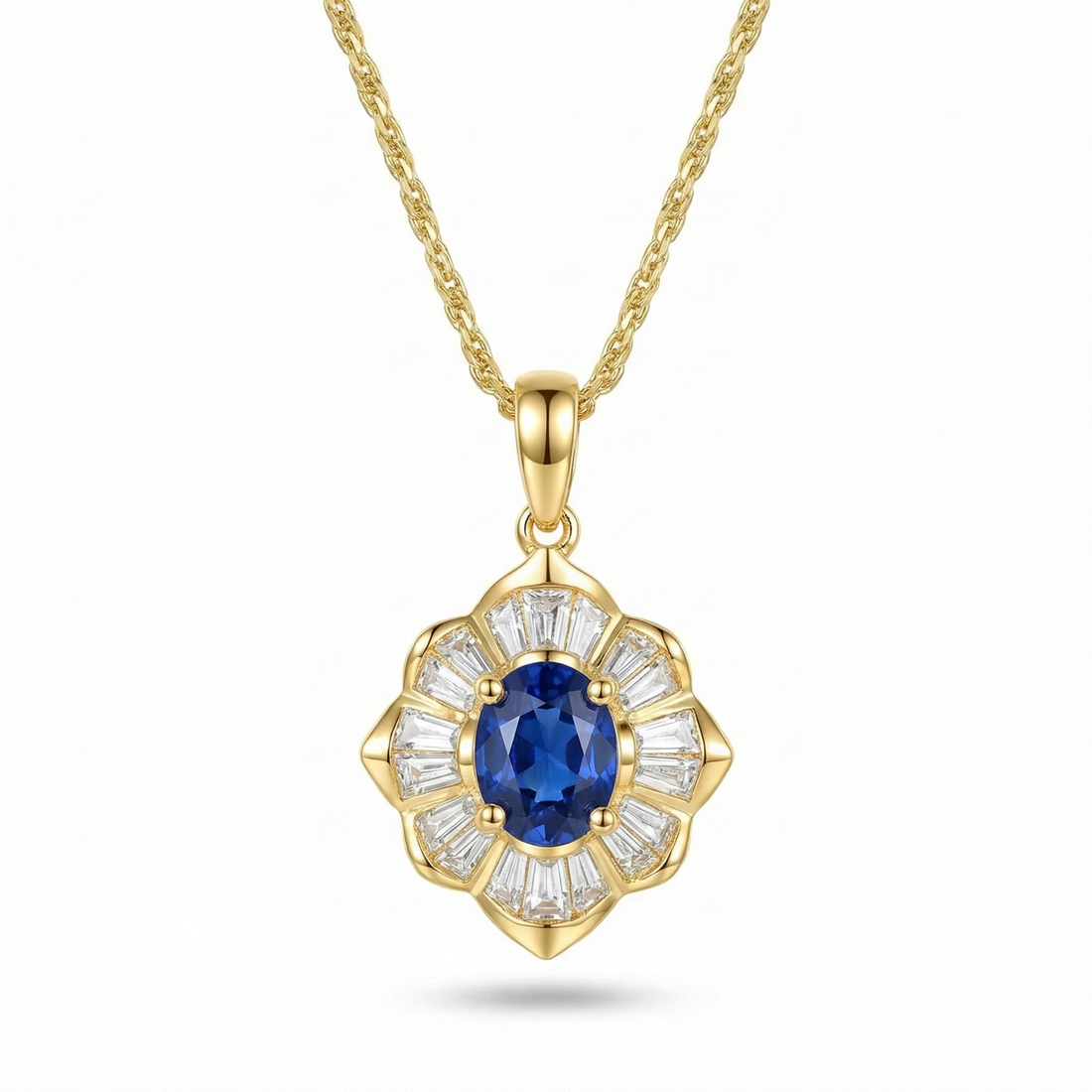 Kavella Noctazure Gold Necklace
