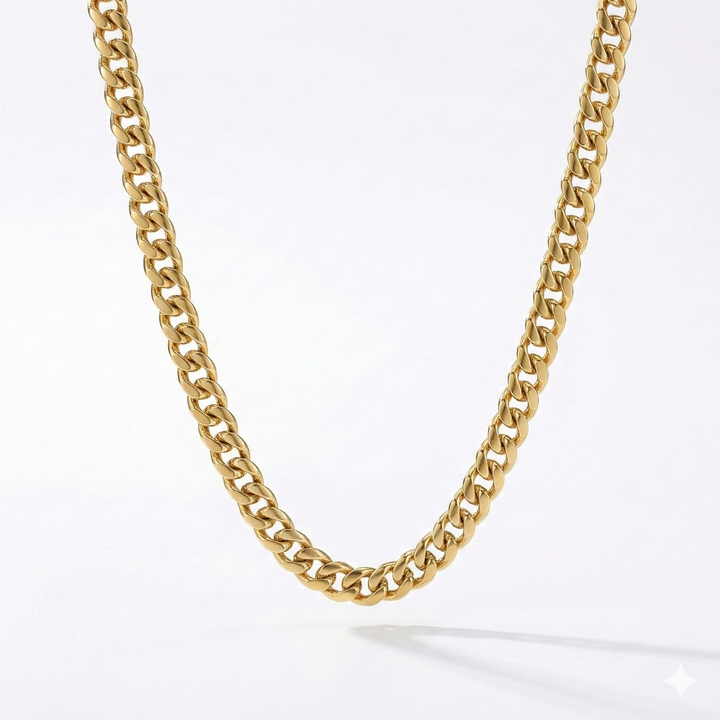 Chunky Cuban Link Necklace | Gold