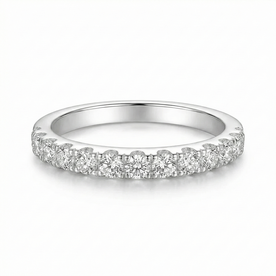 Moissanite Wedding Band - Gold