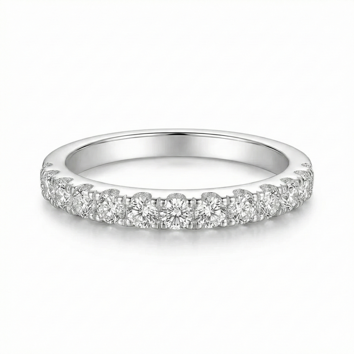 Moissanite Wedding Band - Gold