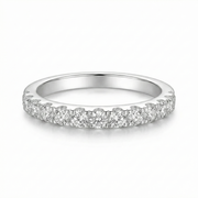 Moissanite Wedding Band - Gold