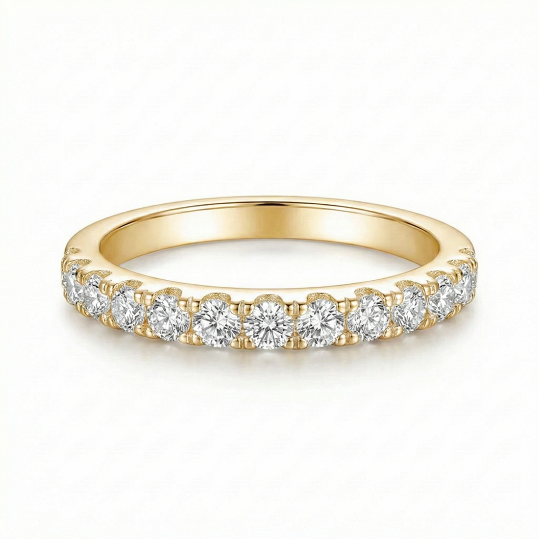 Moissanite Wedding Band - Gold