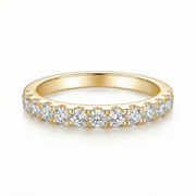 Moissanite Wedding Band - Gold