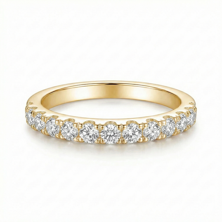 Moissanite Wedding Band | White Gold