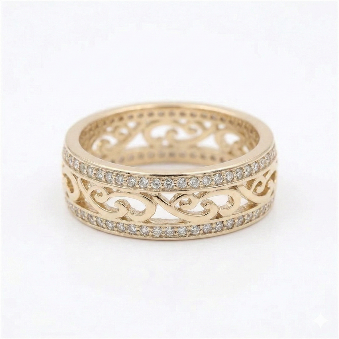 Shiny Hollow Gold Ring - Gold