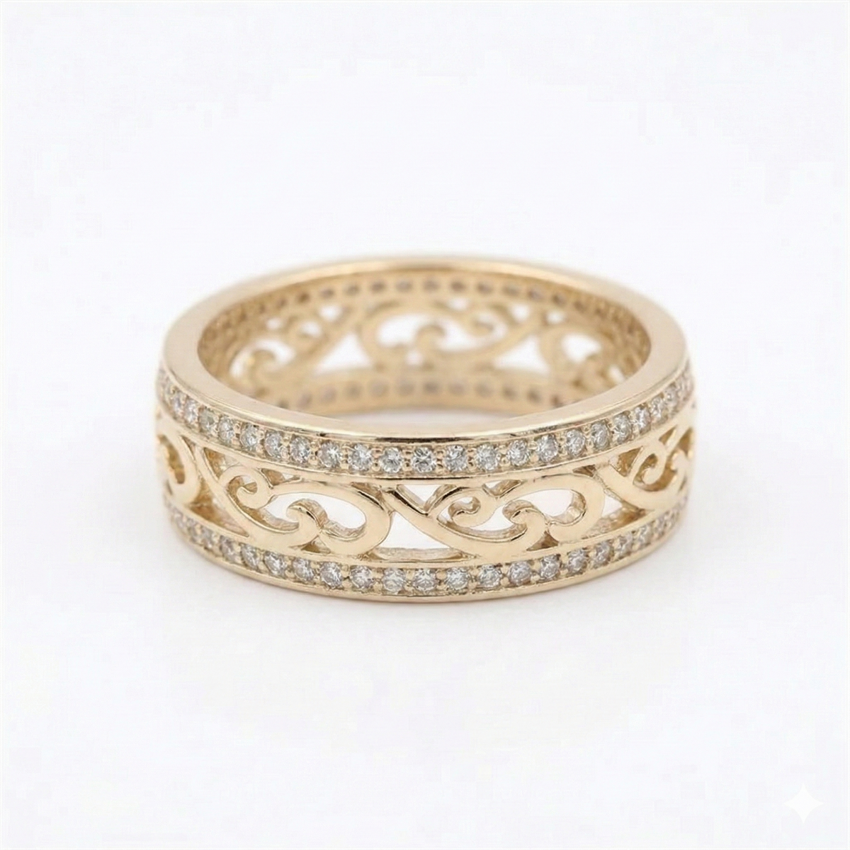 Shiny Hollow Gold Ring - Gold