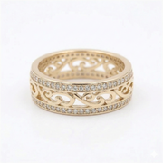 Shiny Hollow Gold Ring - Gold