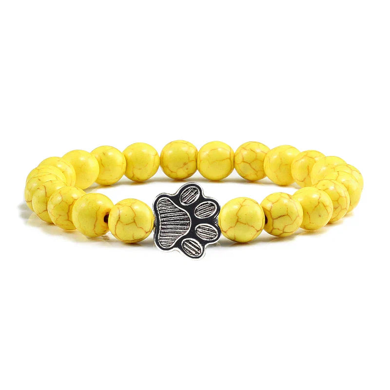 Minimal Paw Beaded Bracelet