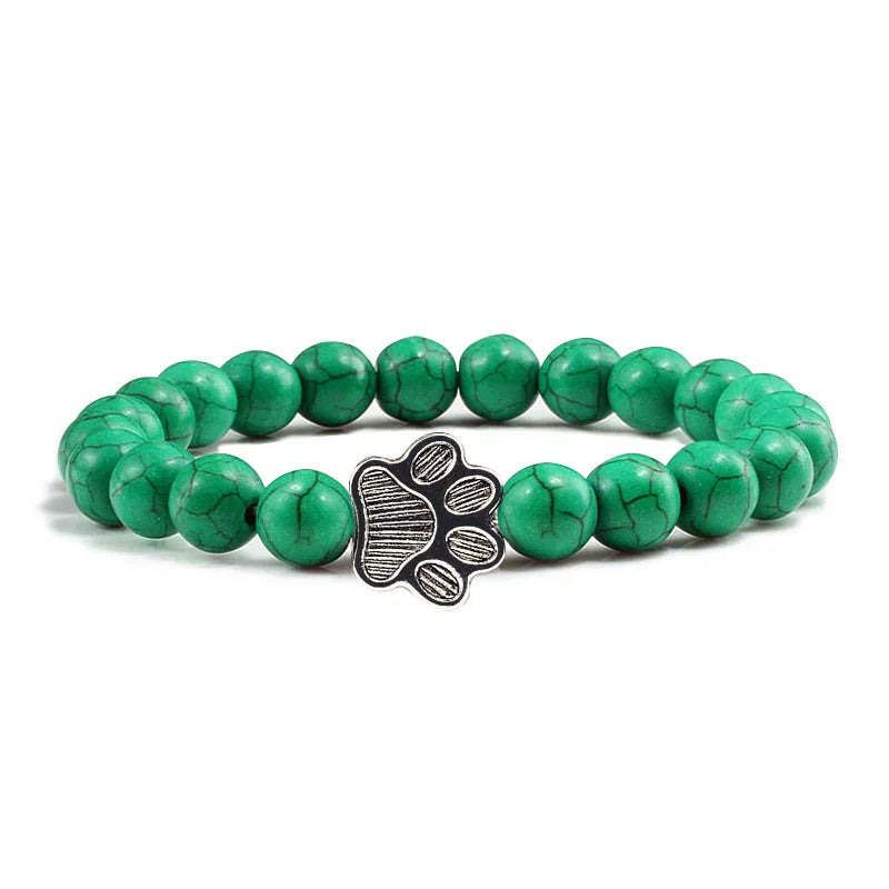 Minimal Paw Beaded Bracelet